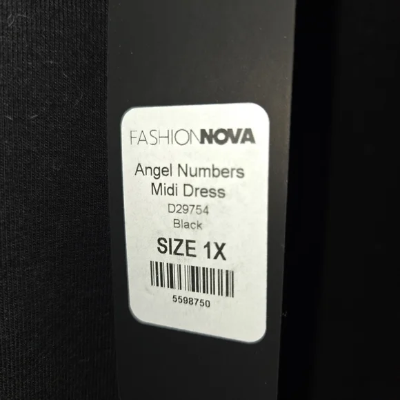 NWT !! Fashion Nova Black Mesh Wing Detail Dress - Picture 5 of 5